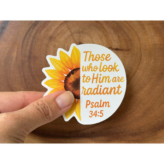 Radiant | Sunflower Sticker | Christian Sticker