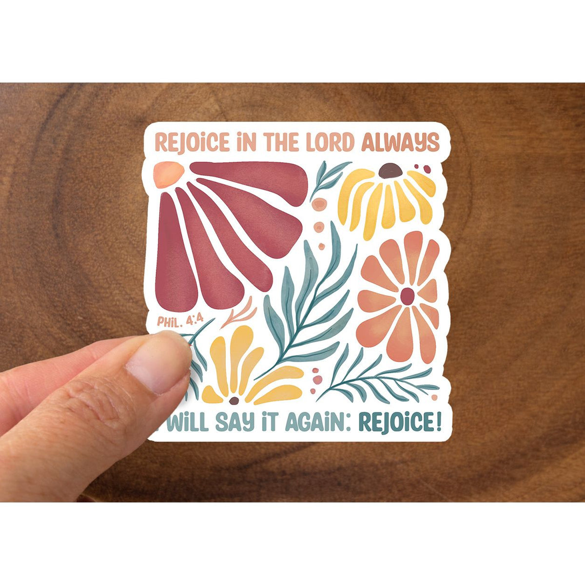 Rejoice In The Lord Always | Christian Sticker