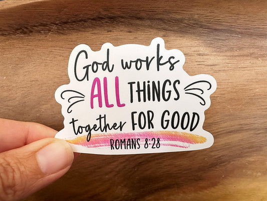 Romans 8:28 | Vinyl Christian Sticker
