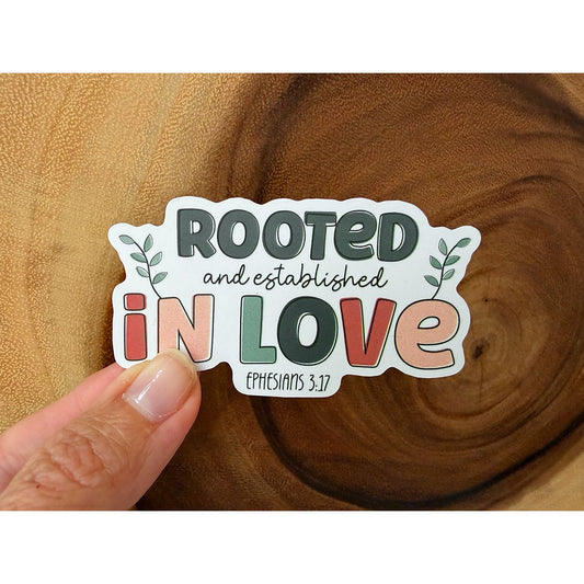 Rooted & Established In Love | Christian Sticker