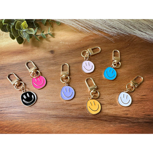 Smiley Face Enamel Keychains