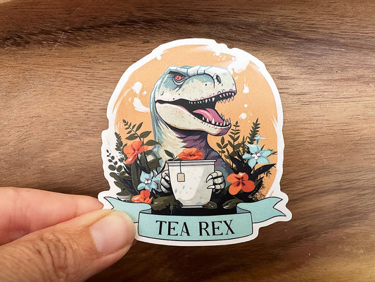 Tea Rex | Funny Vinyl Sticker