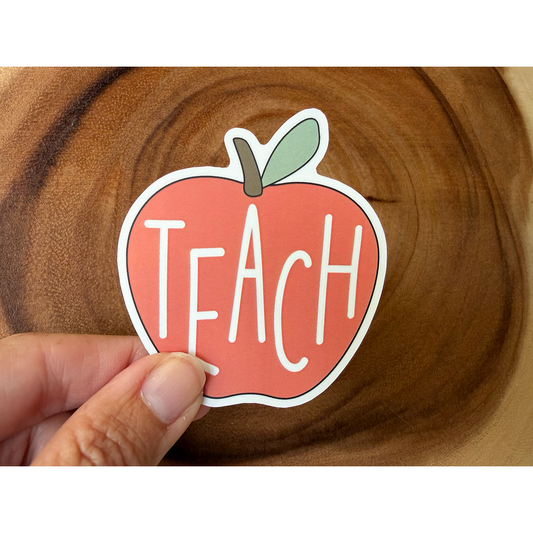 Teacher Appreciation Sticker | Apple | Waterproof Vinyl