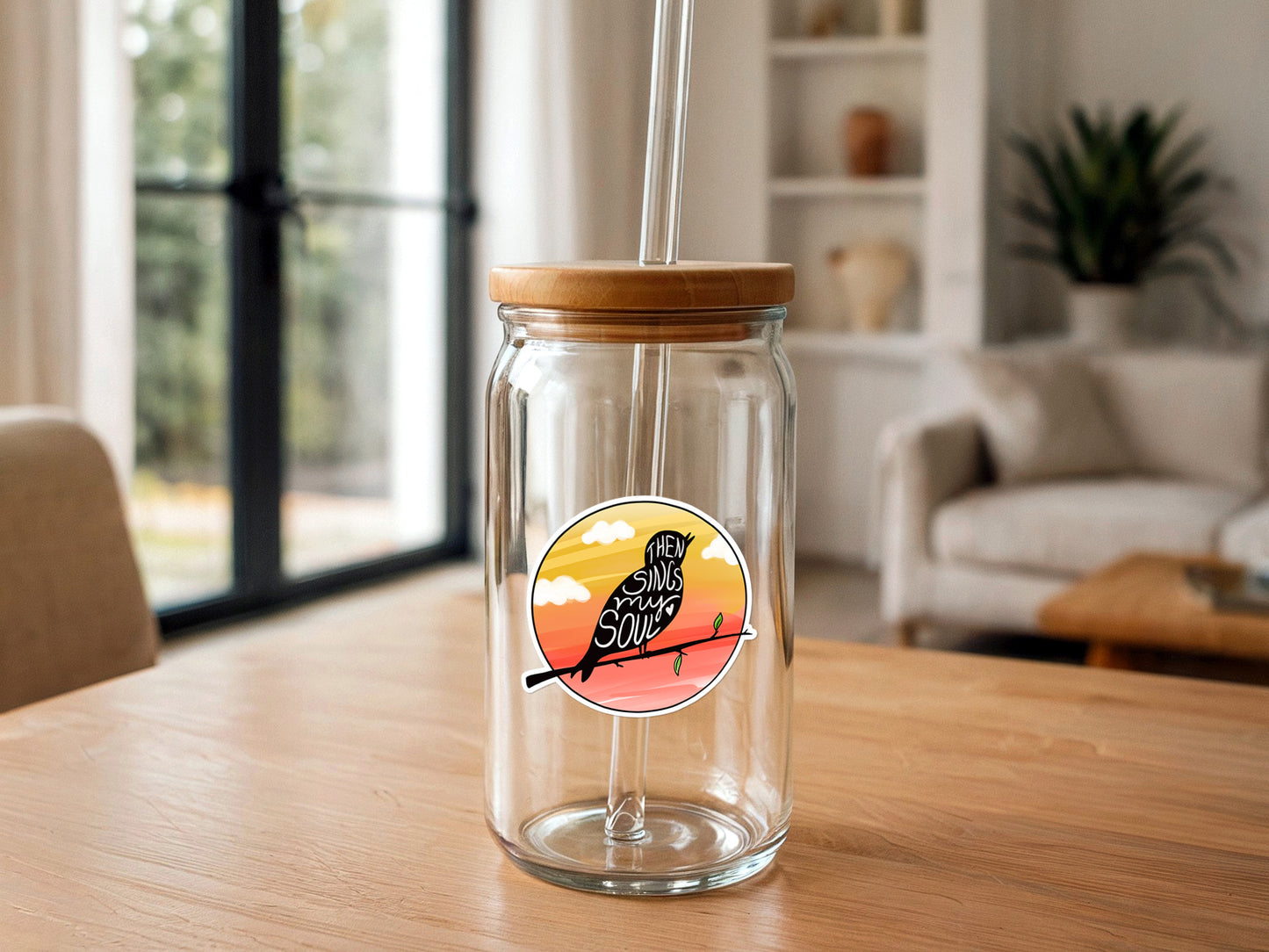 "Then Sings My Soul" Bird Singing | Vinyl Christian Sticker