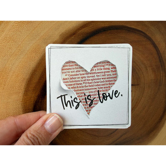 This Is Love | Christian Sticker | Red Letters