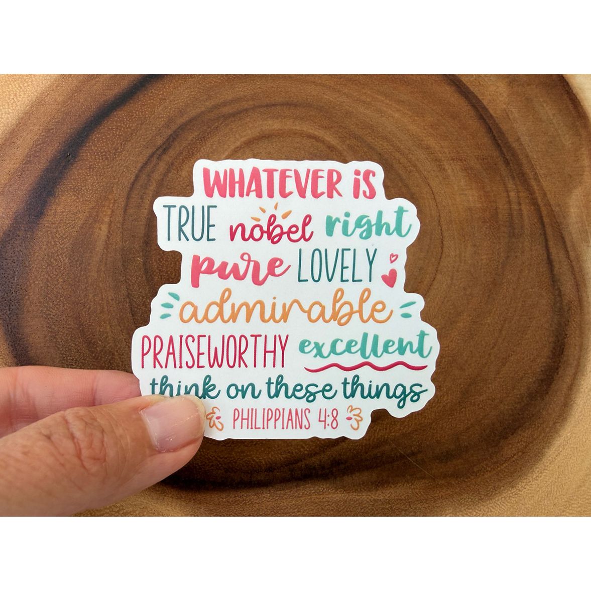 Philippians 4:8 Whatever Is... | Christian Sticker
