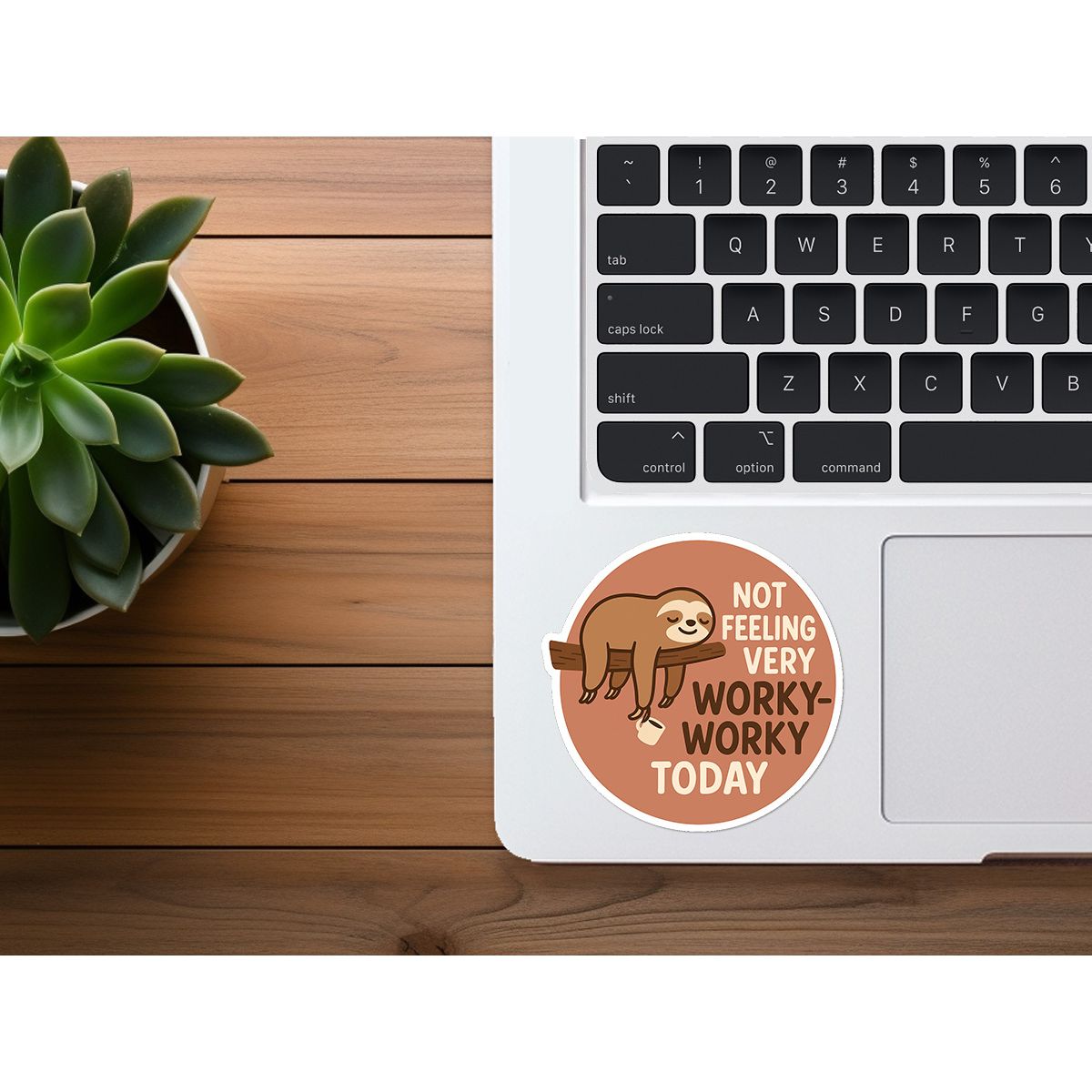 Sloth Sticker | Not Feeling Very Worky Worky Today | Funny Sticker