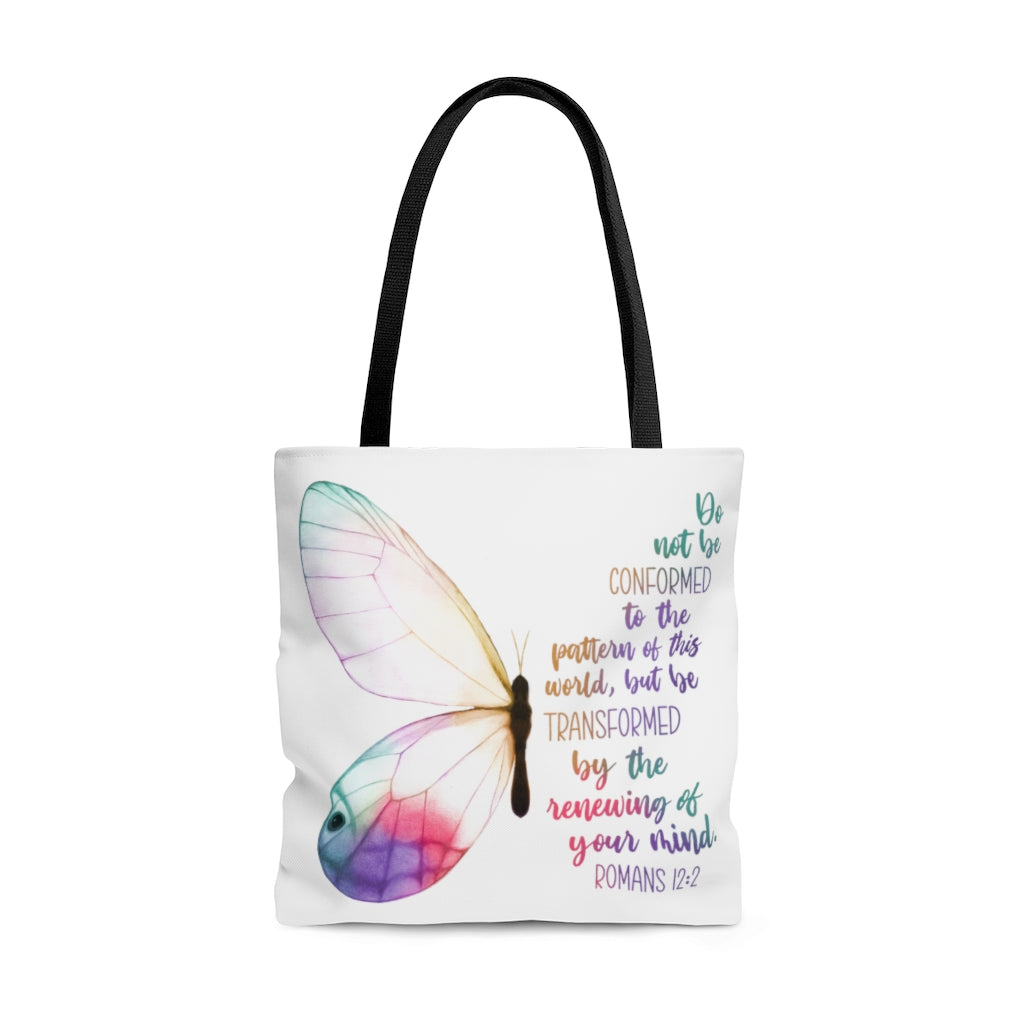 Be Transformed | Romans 12:2 Tote Bag for Women