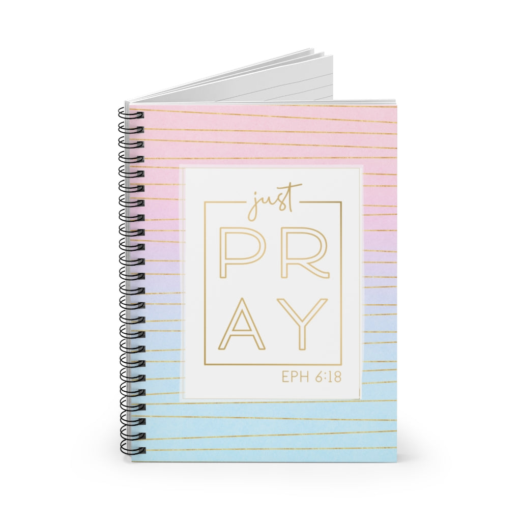 Just Pray Ombre Spiral Notebook