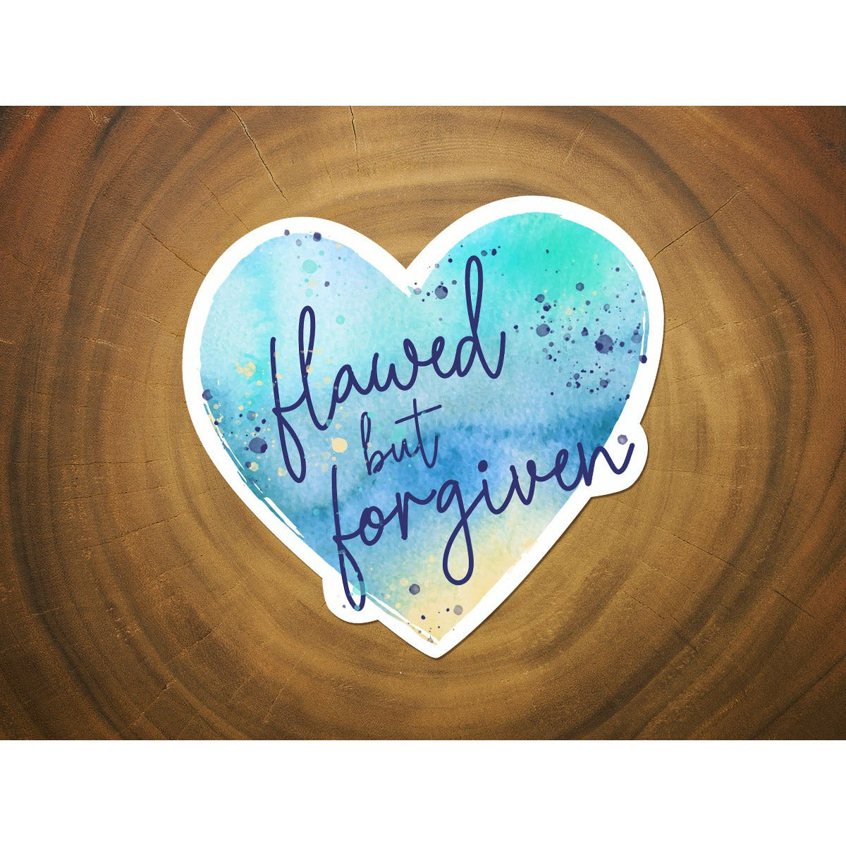 Forgiven Sticker Flawed But Forgiven | Vinyl Christian Sticker – Missional Merch