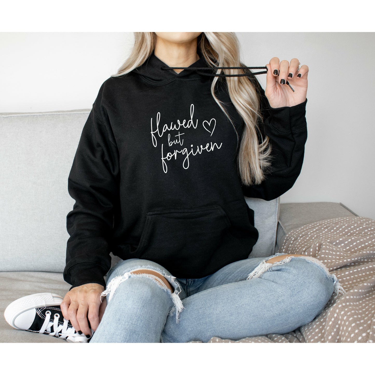 Flawed But Forgiven | Cozy Hoodie for Women