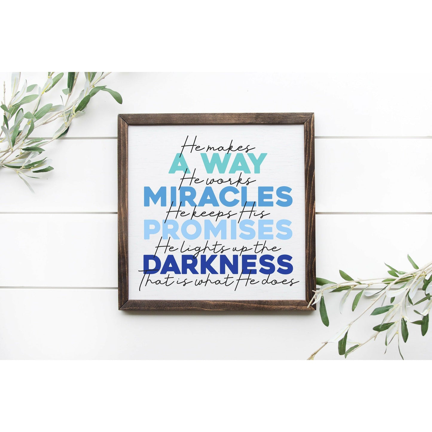 He Makes a Way - Rustic Wooden Wall Art Sign