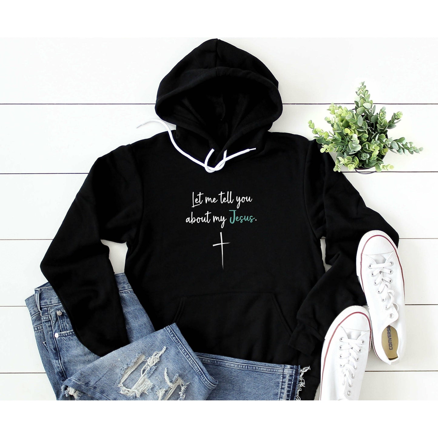 Person Behind Me | Let Me Tell You About My Jesus | Premium Hoodie