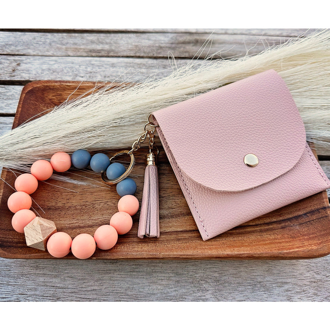 Silicone Bead Wristlet Wallet (4 color options!)