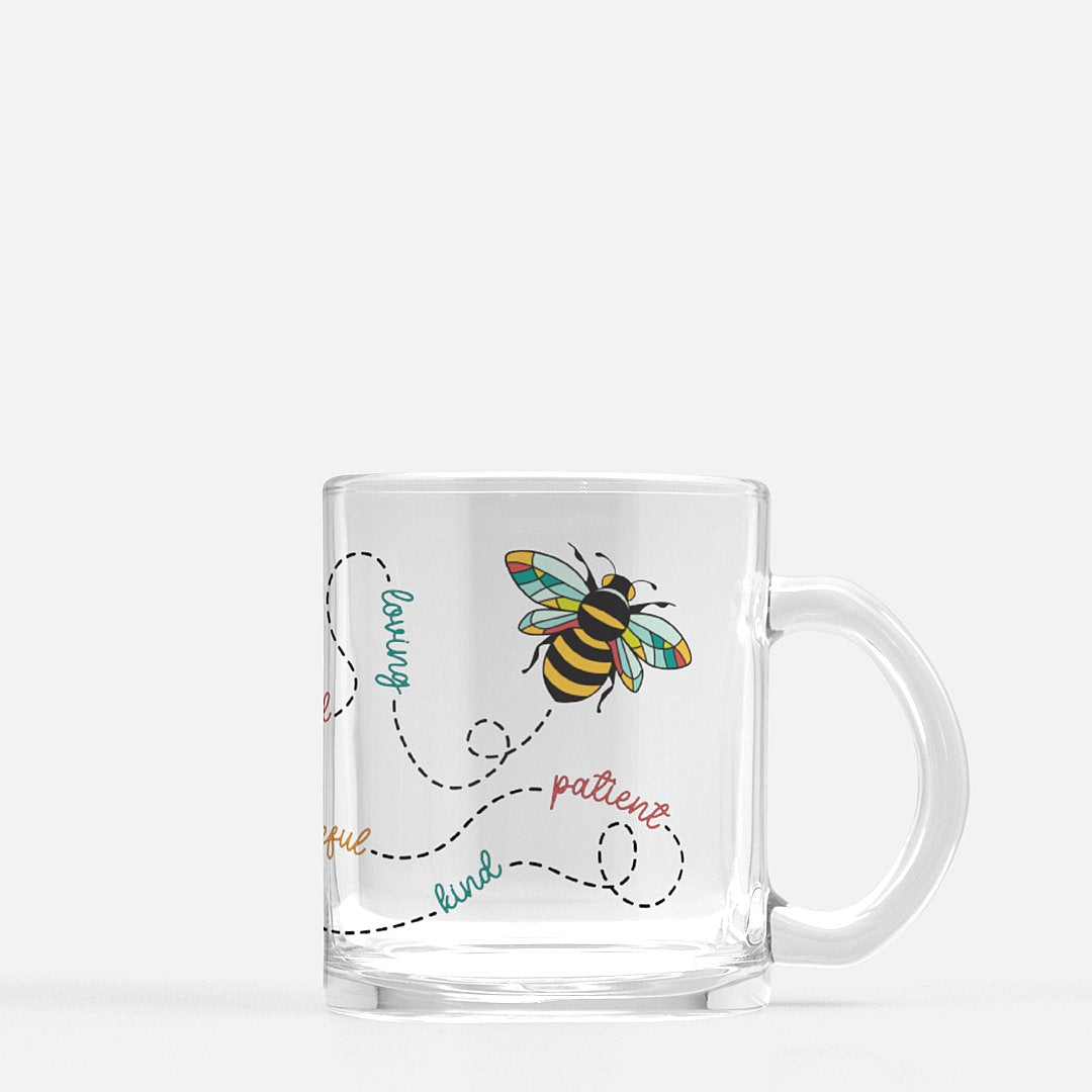 Fruits of the Spirit Glass Mug | Bee Mug for Women